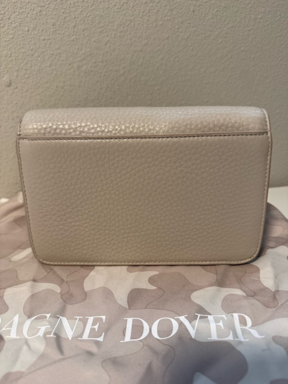 Dagne Dover Cream Leather Crossbody Bag - Picture 3 of 13
